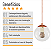 Pendente BRONZE C/ Globo de Vidro CRISTAL de 14cm + LED 2W - Imagem 5