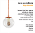 Pendente BRONZE C/ Globo de Vidro CRISTAL de 14cm + LED 2W - Imagem 6