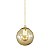 Pendente OURO C/ Globo de Vidro AMBAR de 14cm + LED 2W - Imagem 2