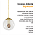 Pendente OURO C/ Globo de Vidro CRISTAL de 14cm + LED 2W - Imagem 6