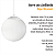 Pendente Globo Esfera de Vidro Branco Fosco 20cm - BRANCO - Imagem 7