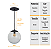 Pendente Globo Esfera de Vidro Cristal 20cm - PRETO - Imagem 5
