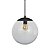 Pendente Globo Esfera de Vidro Cristal 20cm - PRETO - Imagem 3