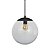 Pendente Globo Esfera de Vidro Cristal 20cm - PRETO - Imagem 3