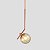 Kit 2 Pendentes ON LY - BRONZE com globo de vidro Âmbar - Imagem 3