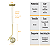 Kit 2 Pendentes ON LY - DOURADO com globo de vidro Âmbar - Imagem 5