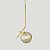 Kit 2 Pendentes ON LY - DOURADO com globo de vidro Âmbar - Imagem 4