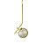 Kit 2 Pendentes ON LY - DOURADO com globo de vidro Âmbar - Imagem 1