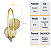 Arandela ONLINE  DOURADO Globo de Vidro AMBAR + LED 5W - Imagem 7
