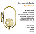 Arandela ONLINE  DOURADO Globo de Vidro AMBAR + LED 5W - Imagem 9