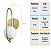 Arandela ONLINE  DOURADO Globo de Vidro BRANCO + LED 5W - Imagem 7