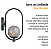 Arandela ONLINE  PRETA Globo de Vidro FUME + LED 5W - Imagem 9
