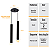 Pendente Duplo Tubo Palito Moderno 30cm Preto + LED 4w - Imagem 2