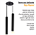 Pendente Duplo Tubo Palito Moderno 30cm Preto + LED 4w - Imagem 4