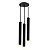 Pendente Triplo Tubo Palito Moderno 30cm Preto - Imagem 1