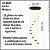 Lustre Grande Pendente Medusa PRETO - 12 Globos Vidro Branco - Imagem 7