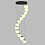 Lustre Grande Pendente Medusa PRETO - 12 Globos Vidro Branco - Imagem 2