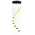 Lustre Grande Pendente Medusa PRETO - 12 Globos Vidro Branco - Imagem 1