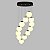 Lustre Grande Pendente Medusa PRETO - 12 Globos Vidro Branco - Imagem 4