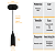 Lustre Pendente Decorativo Design 3D - ABS174 - PRETO - Imagem 5