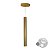 Pendente Tubo Palito 45cm - Ouro + Lâmpadas LED 4W - Imagem 1