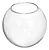 VIDRO ESFERA S/ COLARINHO 20CM BOCAL 10CM - TRANSPARENTE - Imagem 1