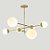Lustre Lirio com 6 Globos Esfera de Vidro Branco - Ouro - Imagem 2