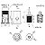 2 Kit Suspenção p/ lustres - 2M Cabo Aço + Nivelador + Trava - Imagem 5