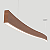 Lustre Madeira Extra Grande Comprido Linear  198cm - SNK 05 - SUCUPIRA - BQ - Imagem 3
