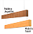 Lustre Madeira Retangular Linear LED Integrado 98cm -SNK 04 - JEQUITIBA Branco Frio - Imagem 9