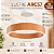 Lustre Madeira Luxo Grande Redondo 57cm - ARC57 - JEQUETIBA - LED Branco Quente - Imagem 1