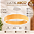 Lustre Madeira Luxo Grande Redondo 57cm - ARC57 - TAUARI - LED Branco Quente - Imagem 1