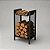 Suporte Porta Lenha Metal 40x75cm - Vertical Organizador + apoio graveto - Imagem 2