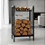 Suporte Porta Lenha Metal 40x75cm - Vertical Organizador + apoio graveto - Imagem 3