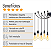 Lustre Aranha com 10 Pendentes  (2 m cabo preto+ soquetes + canopla) - Imagem 5