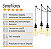 Lustre Aranha com 3 Pendentes  (2m cabo preto + soquetes + canopla) - Imagem 5