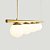 Lustre Pendente Figo OURO - 4 Globos Esfera de Vidro Branco - Imagem 5