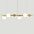 Lustre Pendente Figo OURO - 6 Globos Esfera de Vidro Branco - Imagem 3