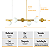 Lustre Pendente Figo OURO - 6 Globos Esfera de Vidro Branco - Imagem 6