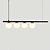 Lustre Pendente Figo PRETO DOURADO - 4 Globos Esfera de Vidro Branco - Imagem 2