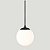 Pendente Globo Esfera de Vidro Branco Fosco 14cm - PRETO - Imagem 3