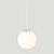 Pendente Globo Esfera de Vidro Branco Fosco 14cm - BRANCO - Imagem 3