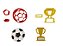 Cortador Bola de Futebol e Taça - Imagem 1