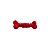 Brinquedo Osso de Borracha Superbone Furacão Pet P Vermelho - Imagem 1