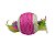 Brinquedo Bola de Sisal Jumbo Oca com Penas - Rosa - Imagem 1