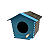 Casinha de Hamster e Pássaros Azul e Preto | Injetfour - Imagem 1
