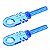 Ponteira Italiana Para Poleiro 13mm - Azul - Conjunto 2 unidades - Imagem 1