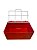 Comedouro Com Grade Psitacídeos - 500ml - Vermelho | Ornamental - Imagem 1