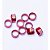 Anilhas Fechadas Alumínio 4.5mm Numeradas - Pact c/ 20und  - 01 a 20 - Vermelho - Imagem 1