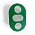Comedouro Pequeno 3 Furos- Verde - Ornamental - Imagem 1